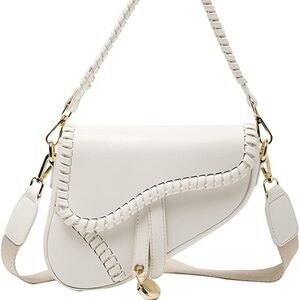 White shoulder purse